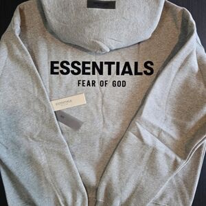 Essentials Fear of God Gray (Dark Oatmeal) Hoodie Men's L